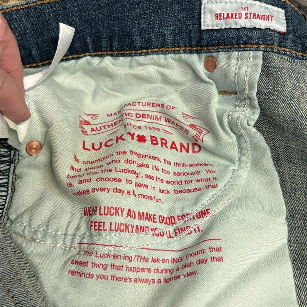 Mens Lucky Brand 181 Relaxed Straight Jeans 42 X 34